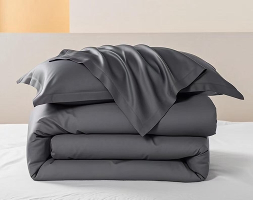 OEM Tencel Lyocell कम्फर्टर सेट डार्क ग्रे आरामदायक ट्विन कम्फर्टर सेट